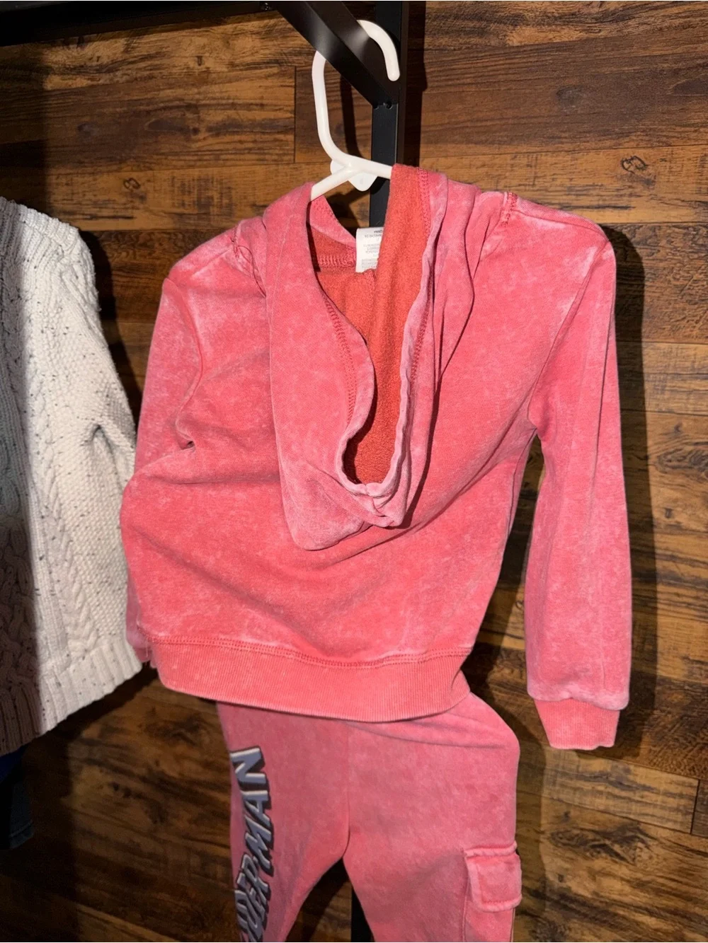 Marvel Kids Dusty Red Hoodie with Black Trim